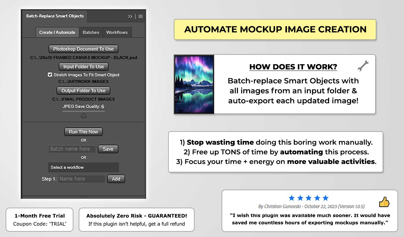 Screenshot image showcasing how to automate bulk mockup-image creation